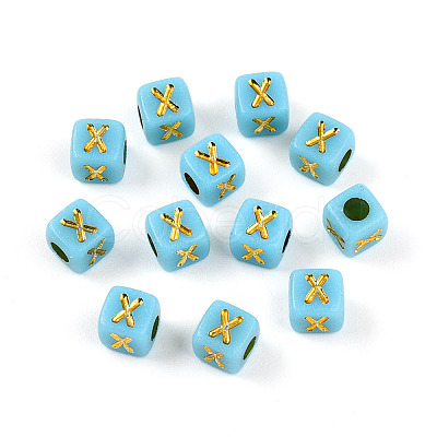 Plating Acrylic Beads OACR-N140-01F-X-1