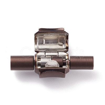 Ion Plating(IP) 304 Stainless Steel European Clasps with Cord Ends STAS-G239-15R-1