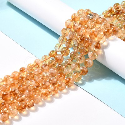 Natural Citrine Bead Strands G-P466-01B-1