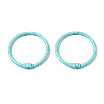 Spray Painted Iron Split Key Rings IFIN-T017-01-1