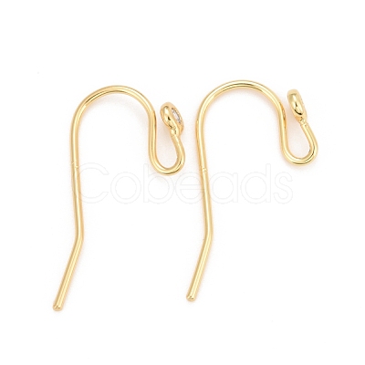 Brass Earring Hooks KK-Z020-02G-1