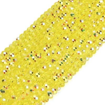 Electroplate Glass Beads Strands GL-CBAA615-03D-1
