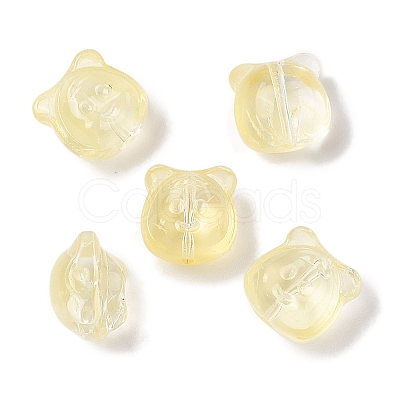 Transparent Spray Paint Glass Beads GLAA-Z011-01G-1