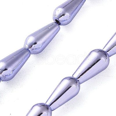 Electroplated Synthetic Non-Magnetic Hematite Beads Strands G-C248-H01-8x12mm-1