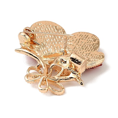 Christmas Alloy Rhinestone Lapel Pins for Backpack Clothes JEWB-C052-01C-KCG-1
