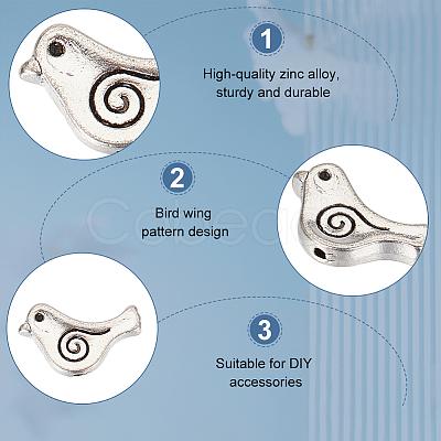 80pcs Tibetan Style Alloy Beads FIND-GO0001-66-1
