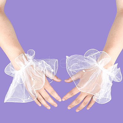 Gauze Lace Oversleeves for Women AJEW-WH20018-125A-1