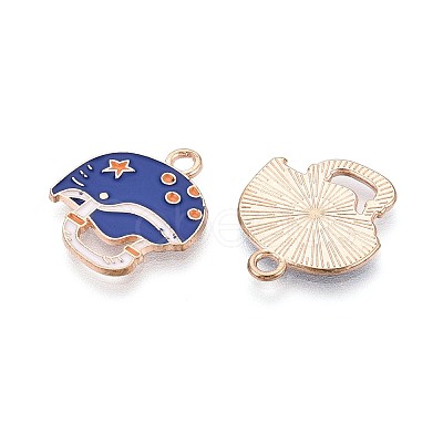 Alloy & Enamel Pendants ENAM-T021-46G-1
