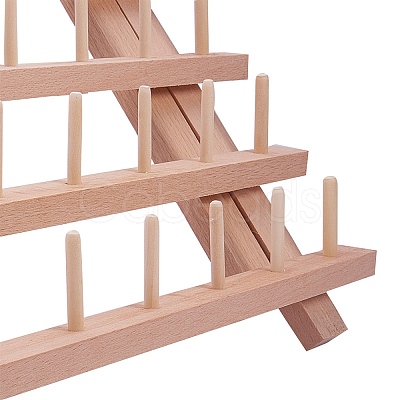 60 Spools Solid Wood Sewing Embroidery Thread Stand Holder Rack ODIS-WH0001-01-1