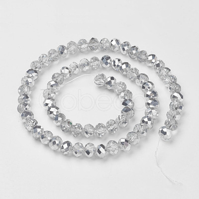 Electroplate Glass Bead Strands GR10MMY-07S-1