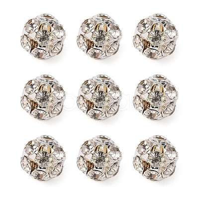 Brass Rhinestone Beads RB-H034-4-1