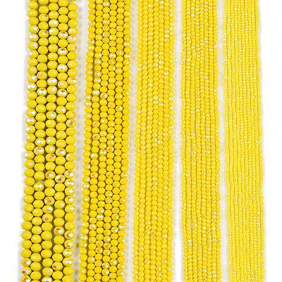 Electroplate Opaque Solid Color Glass Beads Strands EGLA-A044-P1mm-L04-1