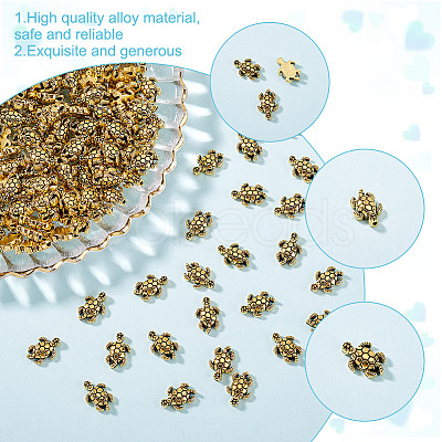 200Pcs Tibetan Style Alloy Beads TIBEB-GO0001-10-1