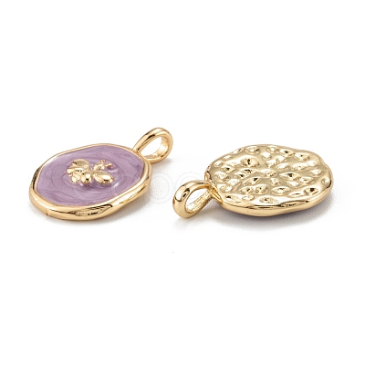 Brass Enamel Pendants KK-A155-02G-1