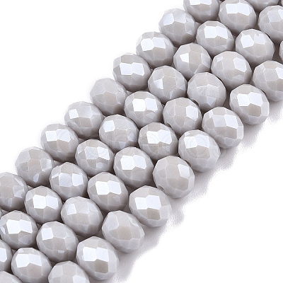 Electroplate Glass Beads Strands EGLA-A044-P8mm-A19-1