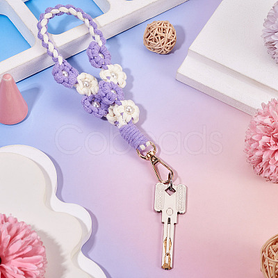 Hand-woven Flower Pendant Decorations KEYC-TAC0009-02KCG-03-1