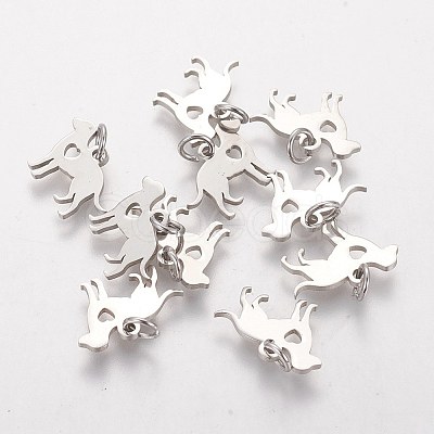 Non-Tarnish 304 Stainless Steel Puppy Pendants LS-STAS-Q201-T464S-1