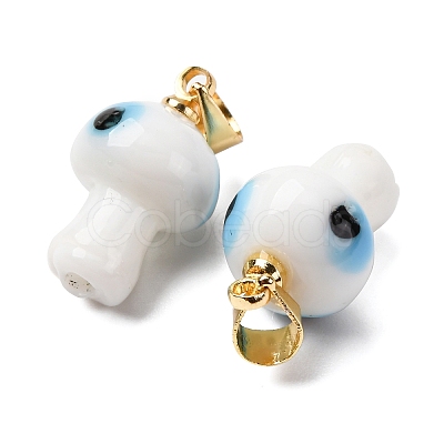 Handmade Lampwork Pendants LAMP-S069-06G-01-1