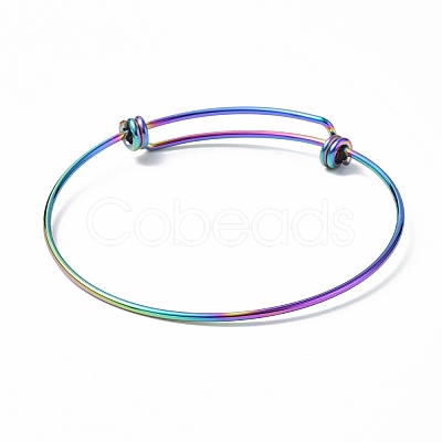 Ion Plating(IP) Adjustable 304 Stainless Steel Bangles Making MAK-F286-01MC-1