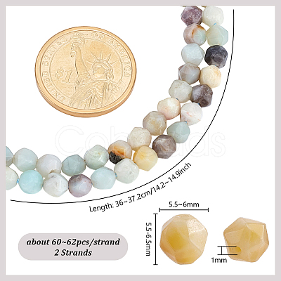2 Strands Natural Flower Amazonite Beads Strands G-PH0003-37-1