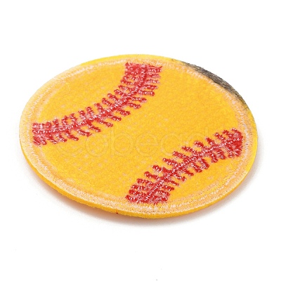 Sports Ball Theme Computerized Towel Fabric Embroidery Iron on Cloth Patches PATC-WH0007-23A-1
