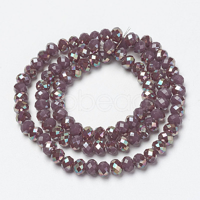 Electroplate Glass Beads Strands EGLA-A034-J6mm-J-1