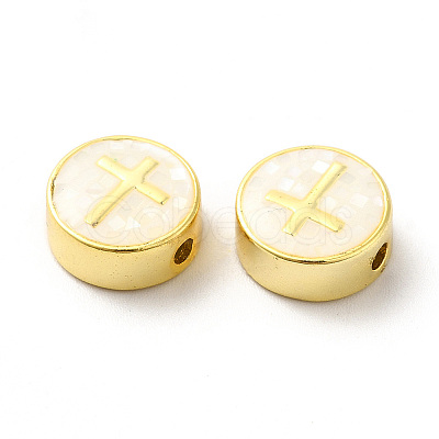 Rack Plating Brass Enamel Beads ENAM-D044-04G-06-1