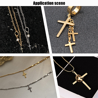 48Pcs 6 Style 304 Stainless Steel Pendants STAS-UN0027-14-1