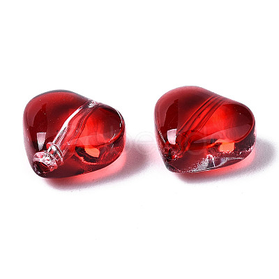 Transparent Spray Painted Glass Beads X-GGLA-S054-012A-02-1