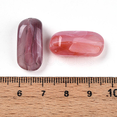 Transparent Acrylic Beads TACR-T028-36D-1