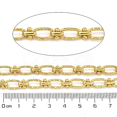 Ion Plating(IP) Handmade 304 Stainless Steel Oval Link Chains CHS-G038-04B-G-1