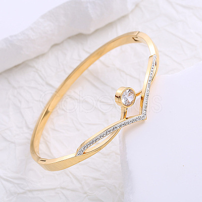 Titanium Steel Diamond-Studded Minimalist Fashion Bracelet for Men and Women DI5619-2-1
