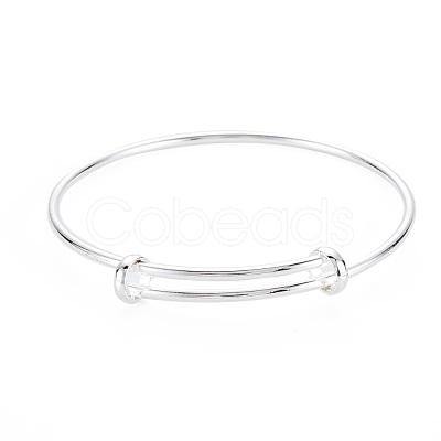 Electrophoresis Iron Expandable Bangle Making BJEW-S146-01-1