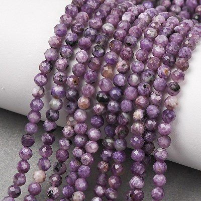 Natural Charoite Beads Strands GG-CBAA8F4-B09-4mm-A-1