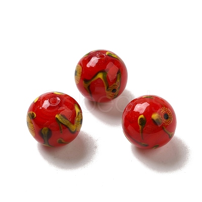 Handmade Lampwork Beads Strands LAMP-G162-08B-05-1