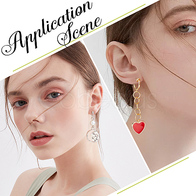 36Pcs 6 Styles 304 Stainless Steel Clip-on Earring Findings STAS-SC0008-33-1