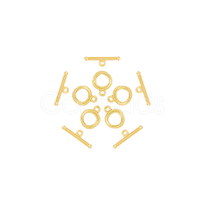 50 Sets Alloy Ring Toggle Clasps FIND-DC0002-77-1