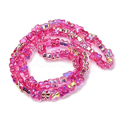 Transparent Glass Beads Strands GL-CBAAE04-02H-1
