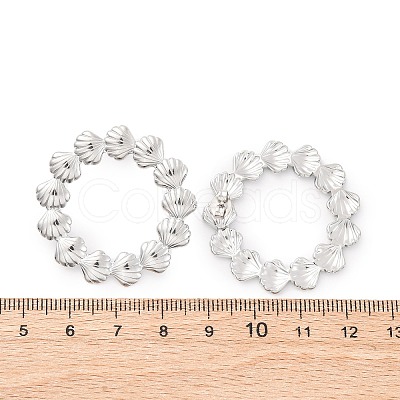 304 Stainless Steel Stud Earrings for Women LS-EJEW-K306-18P-1