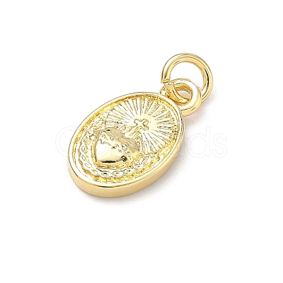 Religion Brass Pendants KK-P345-53G-04-1