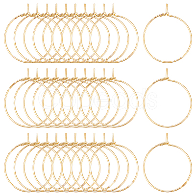 30Pcs 316 Surgical Stainless Steel Hoop Earring Findings STAS-LP0001-01-1