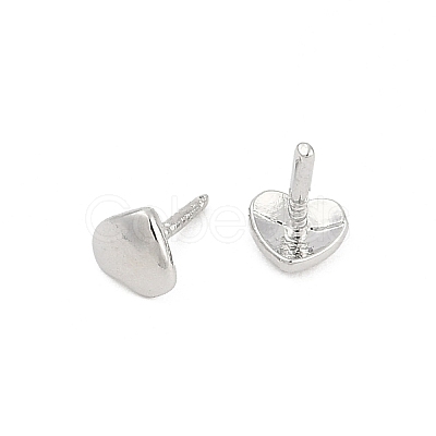 Heart Brass Head Pins KK-U051-02P-01-1