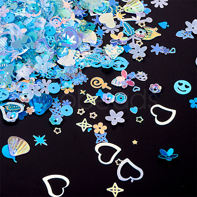 100G Plastic Sequins Beads PVC-TA0001-04B-1