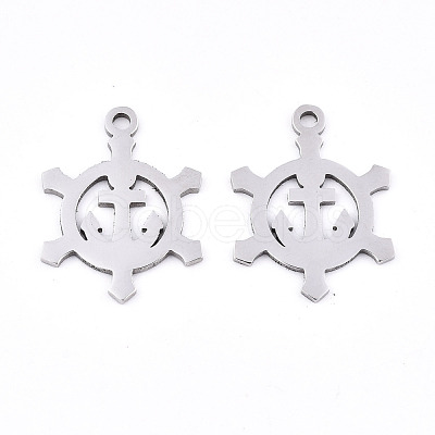 Non-Tarnish 201 Stainless Steel Pendants STAS-S081-035-1