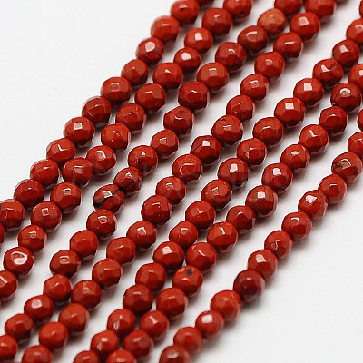 Natural Red Jasper Bead Strands X-G-A129-3mm-23-1