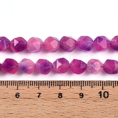 Dyed Natural White Jade Beads Strands G-T139-8mm-45M-1