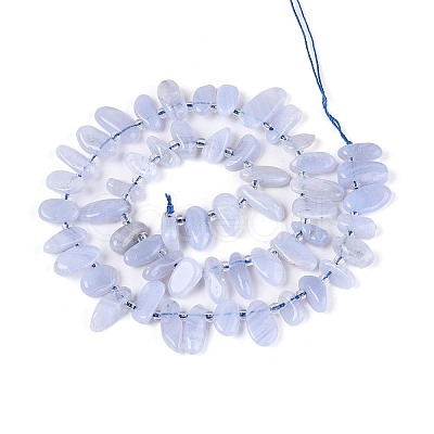 Natural Blue Lace Agate Beads Strands G-Z091-A37-1