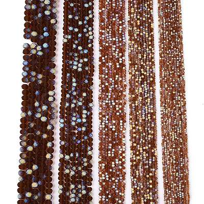 Transparent Glass Beads Strands EGLA-A044-T8mm-MB02-1