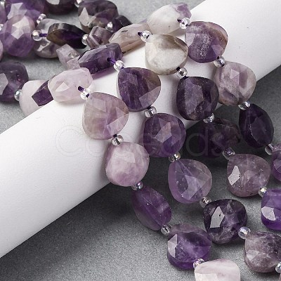Natural Amethyst Beads Strands G-P570-E17-02-1