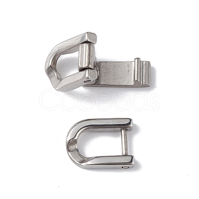 Non-Tarnish 304 Stainless Steel Fold Over Clasps STAS-G307-11B-P-1